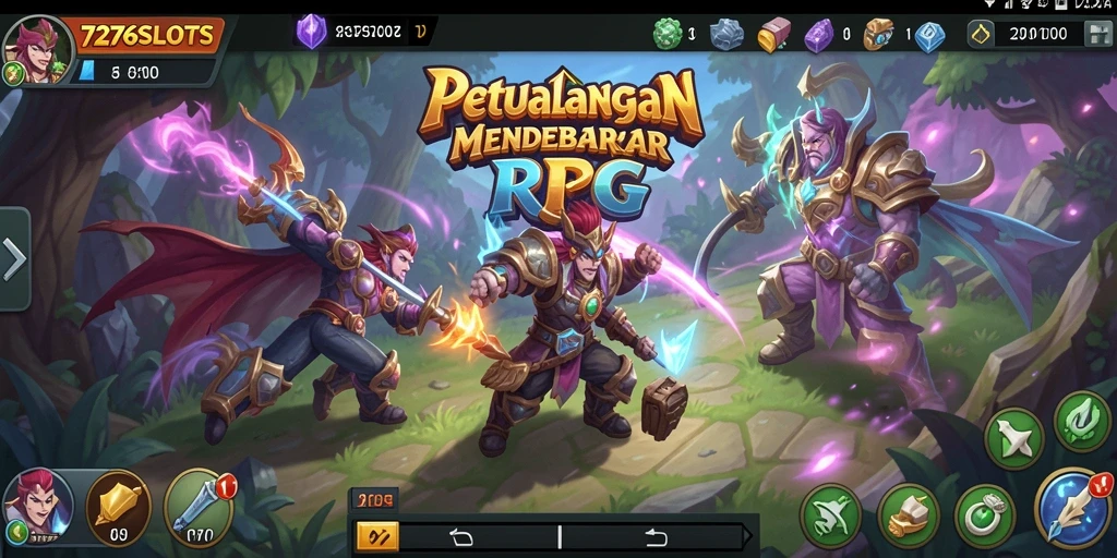 Tampilan menakjubkan dari gameplay RPG di 7276SLOTS.