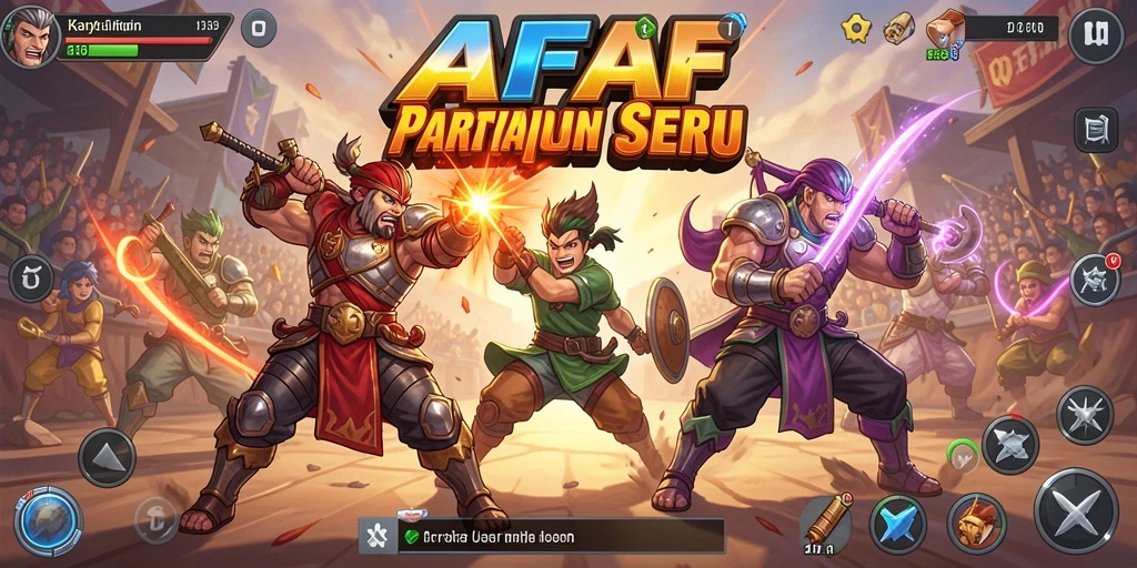Tangkapan layar gameplay AFAF yang menunjukkan momen pertarungan seru.