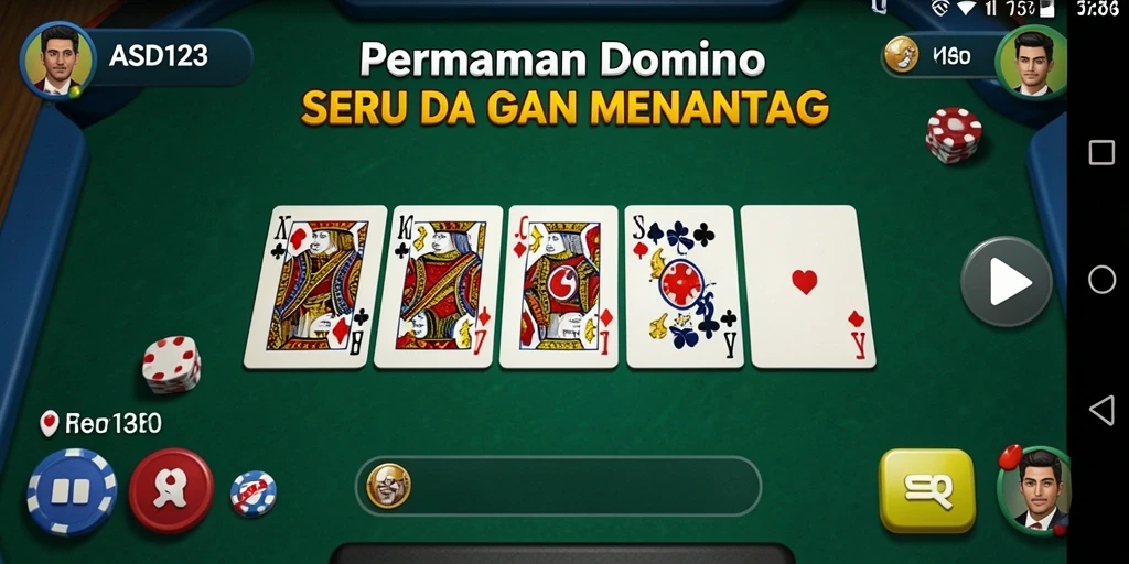 Tampilan gameplay seru dalam permainan Domino ASD123.