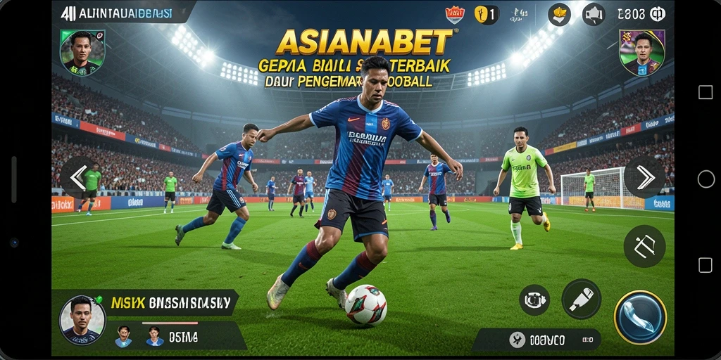Tangkapan layar gameplay ASIANABET yang menampilkan aksi sepak bola yang mendebarkan.