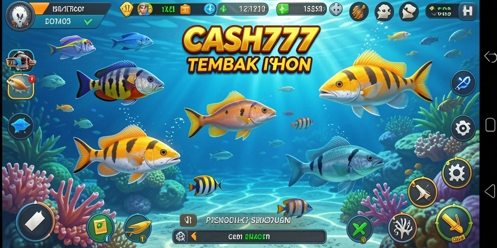 Tampilan gameplay seru saat bermain Tembak Ikan di CASH777.