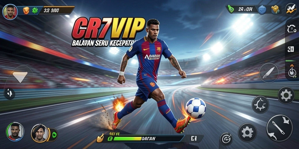 Gameplay balapan intens di CR7VIP dengan mobil kustom yang memukau.