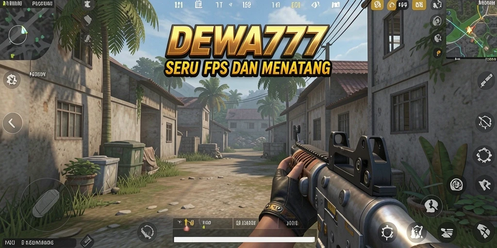 Screenshot DEWA777 menampilkan aksi intens dari pertempuran FPS.