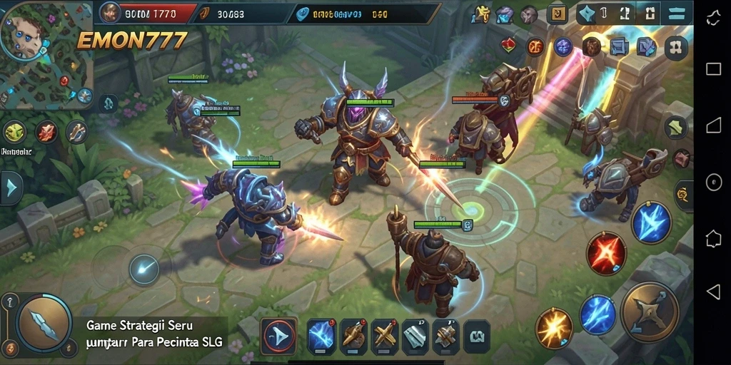Tampilan gameplay EMON777 yang memukau dengan strategi SLG.