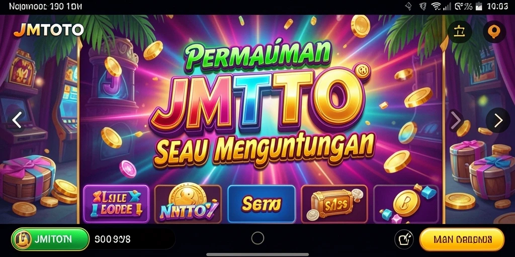Screenshot gameplay JMTOTO yang menampilkan keseruan permainan Slot.
