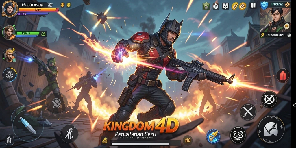 Tampilan gameplay KINGDOM4D yang mendebarkan dan penuh aksi.
