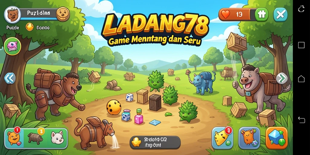 Tampilan gameplay seru dari LADANG78, tantangan puzzle menunggu!