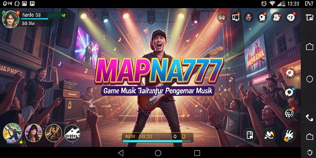 Screenshot gameplay MAPNA777 yang menampilkan interaksi musik yang menarik.