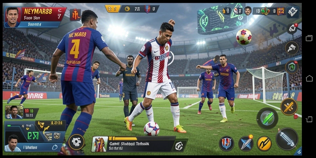 Tangkapan layar menampilkan aksi strategi mendebarkan di NEYMAR88.