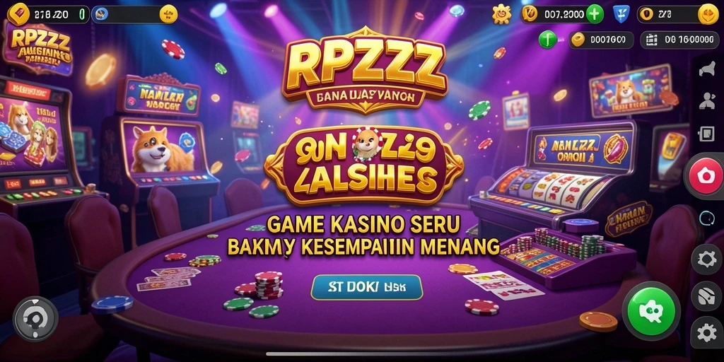 Tampilan gameplay seru di RPZZZ dengan berbagai permainan kasino.
