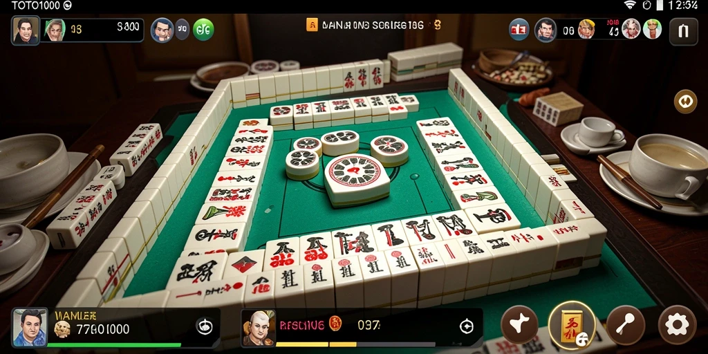 Tampilan gameplay Mahjong yang seru dan menarik di TOTO1000.