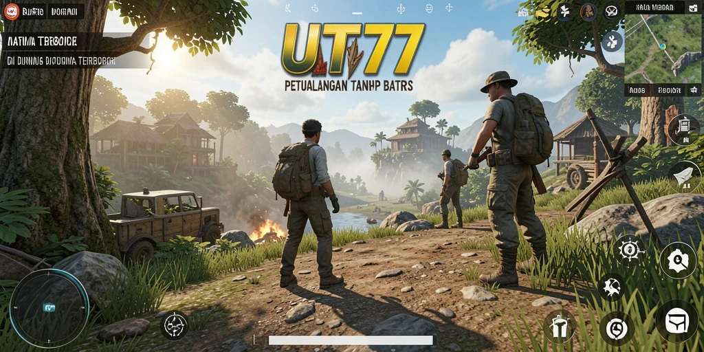 Tampilan gameplay UT77 yang menakjubkan di dunia terbuka.