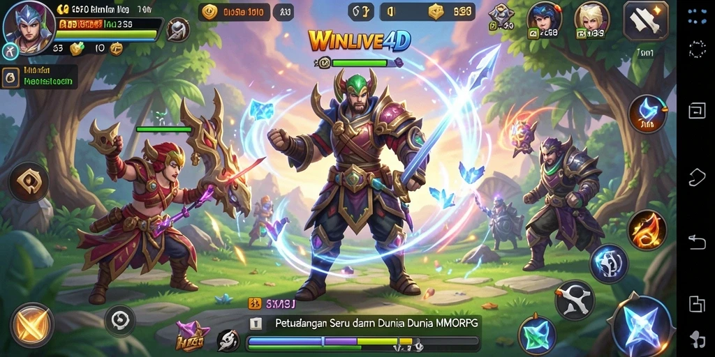 Tampilan gameplay seru dalam dunia fantasi WINLIVE4D.