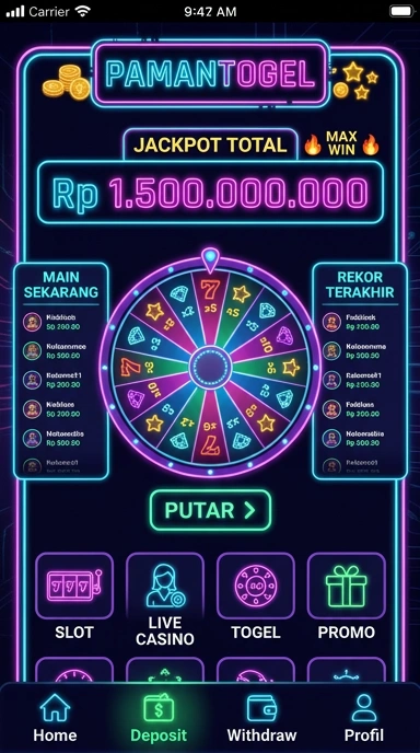 Halaman kategori aplikasi pamantogel yang rapi dan mudah dijelajahi.
